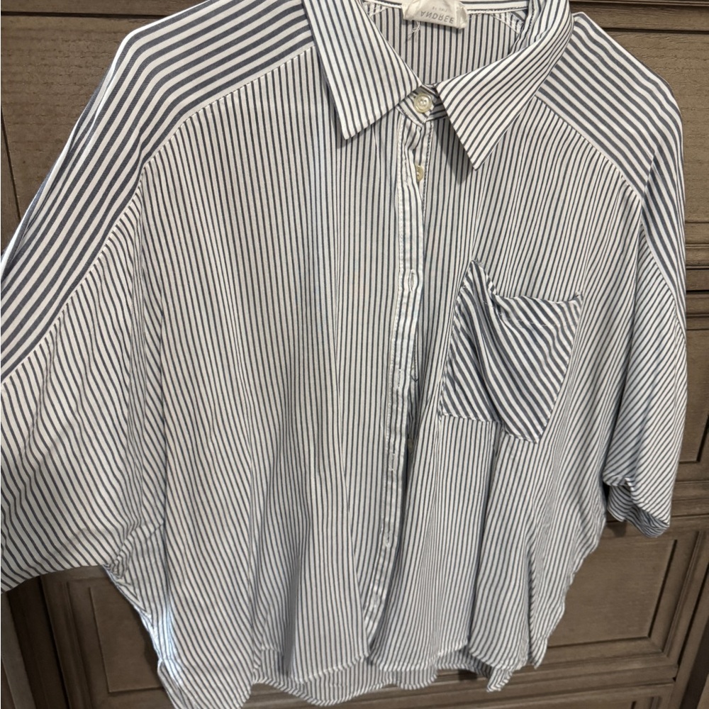 Striped Button-Up Shirt
